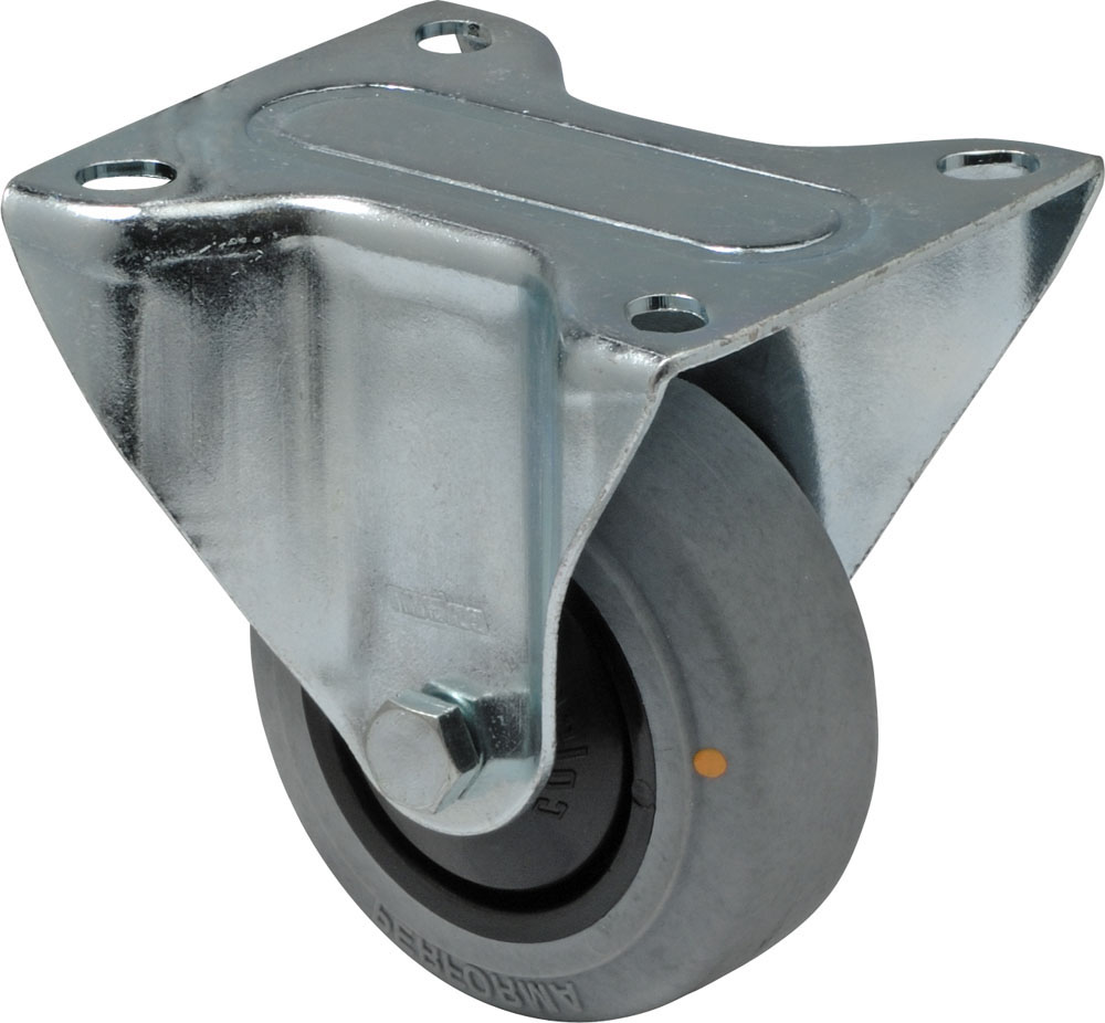 Adam Hall Bockrolle 80mm | Blaues Gummirad | Bis 300kg Belastung